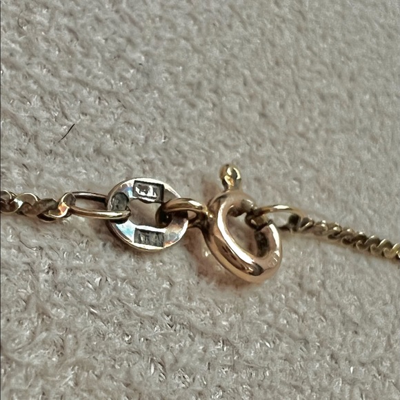 14k solid gold shoe pendant or charm necklace red black enamel - Picture 12 of 16